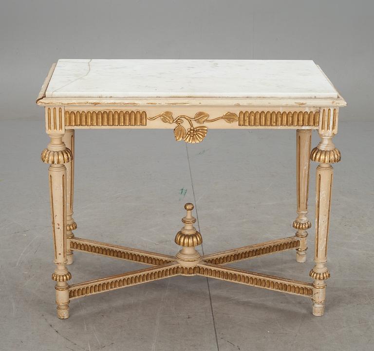 SALONGSGRUPP, 9 delar, gustaviansk stil, 1900-talets början.