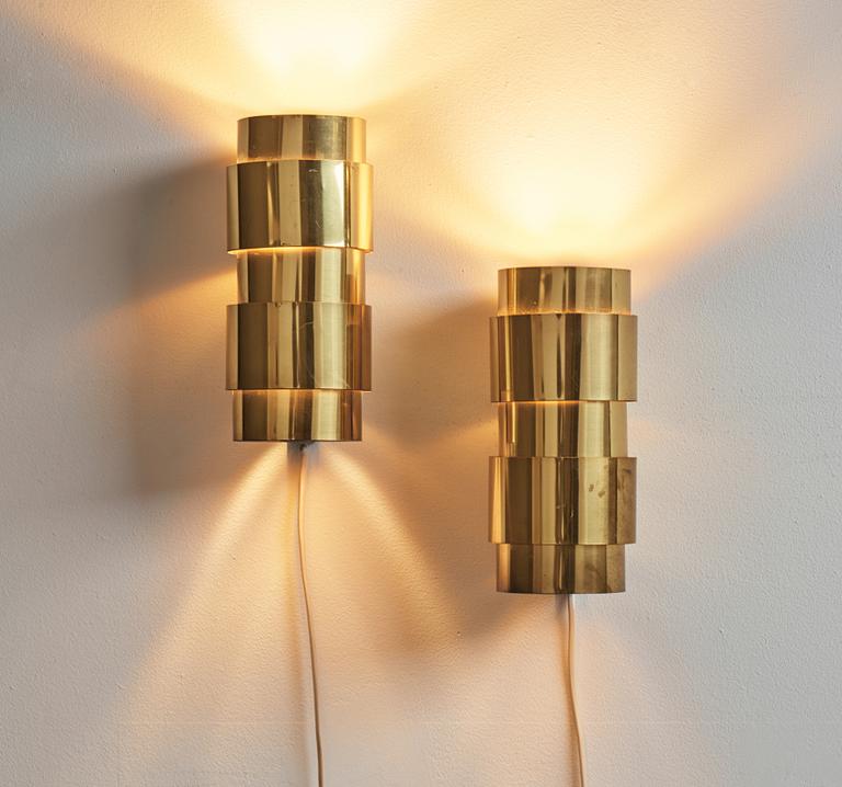 Vägglampor, ett par, "Aristokrat", Fröseke AB Nybrofabriken, 1960-tal.