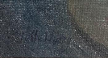 PELLE ÅBERG, olja på pannå, sign.