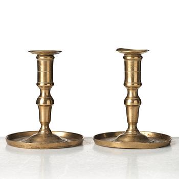 Two Gustavian late 18th century candlesticks, Kungl. Husgerådskammaren.