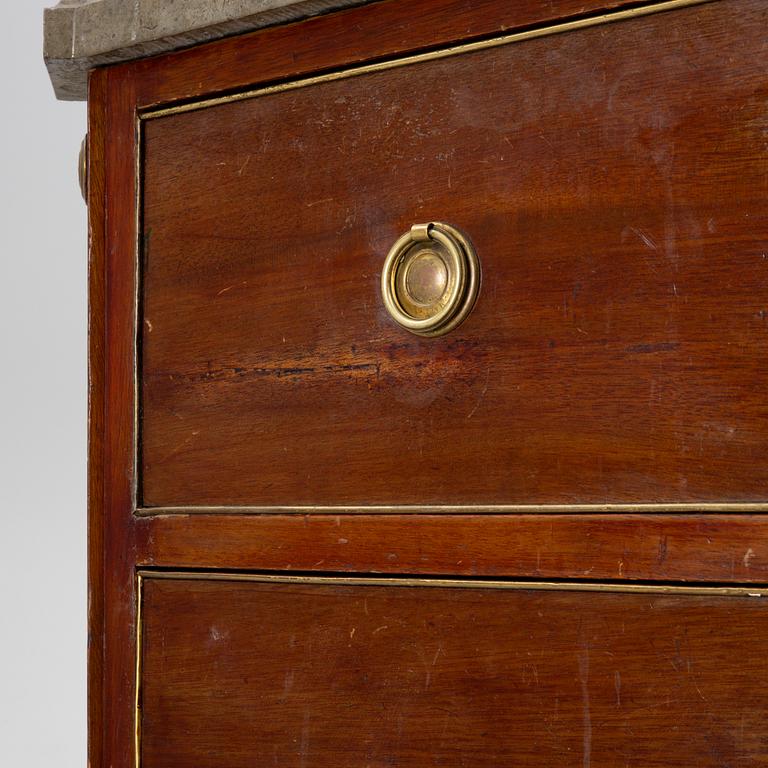 A chest of drawers, Gustavian style, first half of the 20th century with an older top.