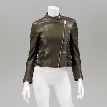 LEATHER JACKET, Celiné, french size 36.