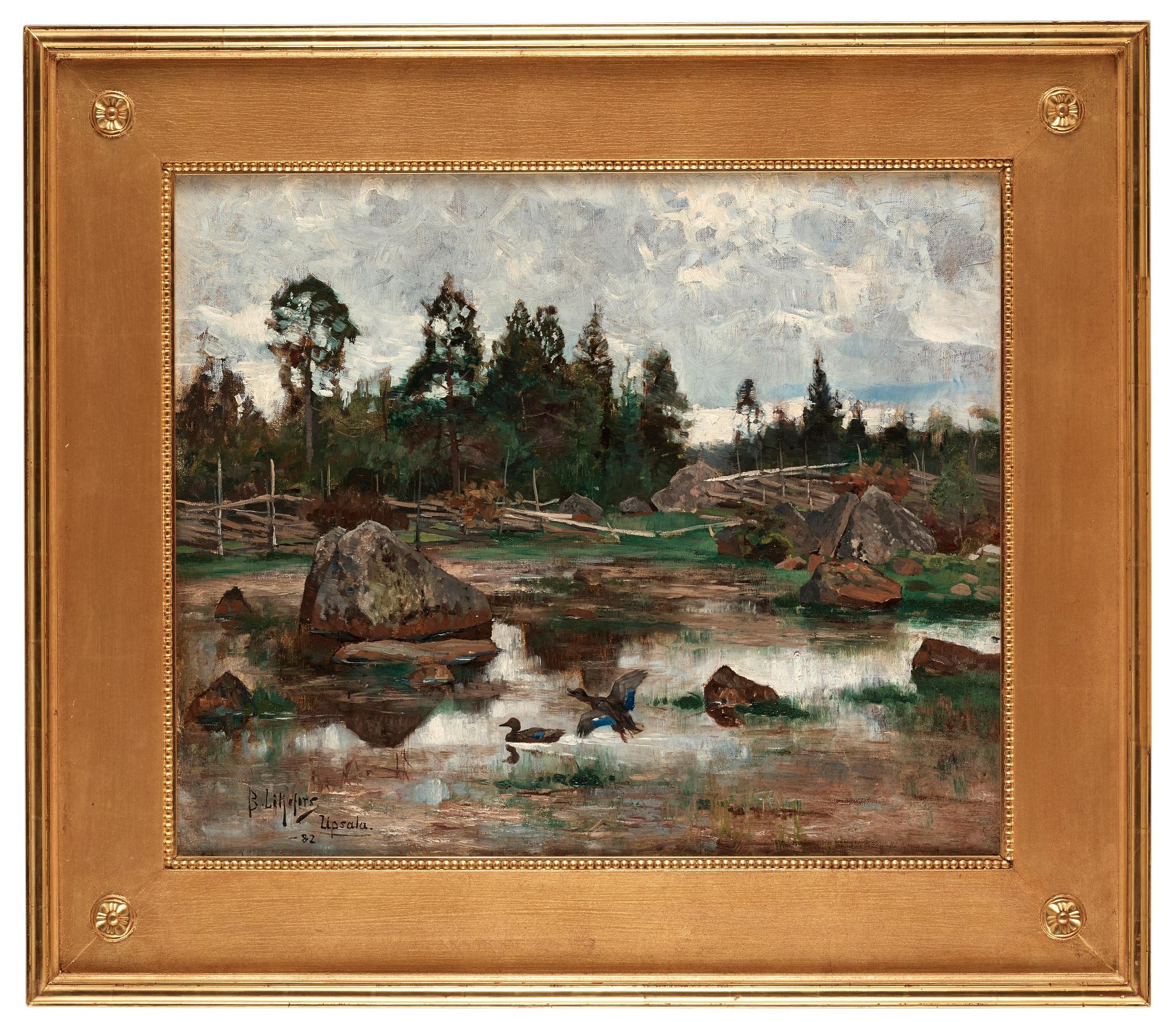 Bruno Liljefors, "Uppländskt landskap" (Landscape from Uppland).