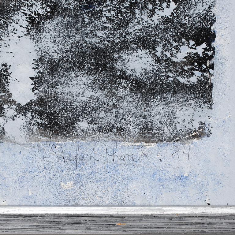 STEFAN THORÉN, blandteknik på pannå. Sign och dat -84.