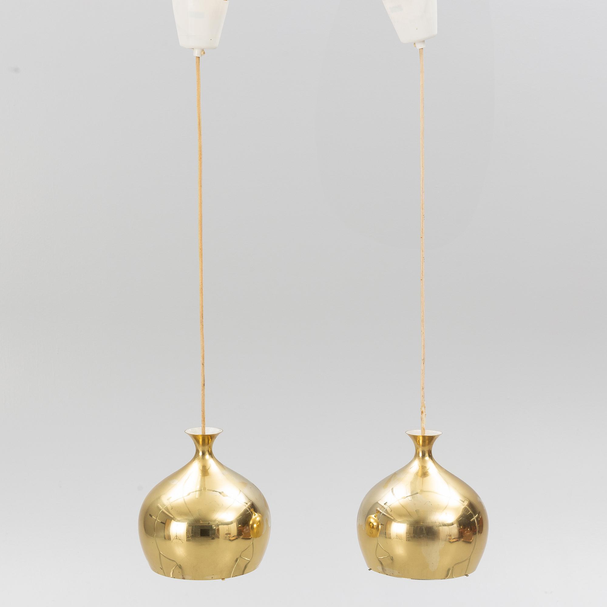 Helge Zimdal, Ltaklampor, 2 st, ”Löken”, 1970-tal.