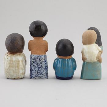 LISA LARSON, figurer, 8 st, stengods, Gustavsberg.