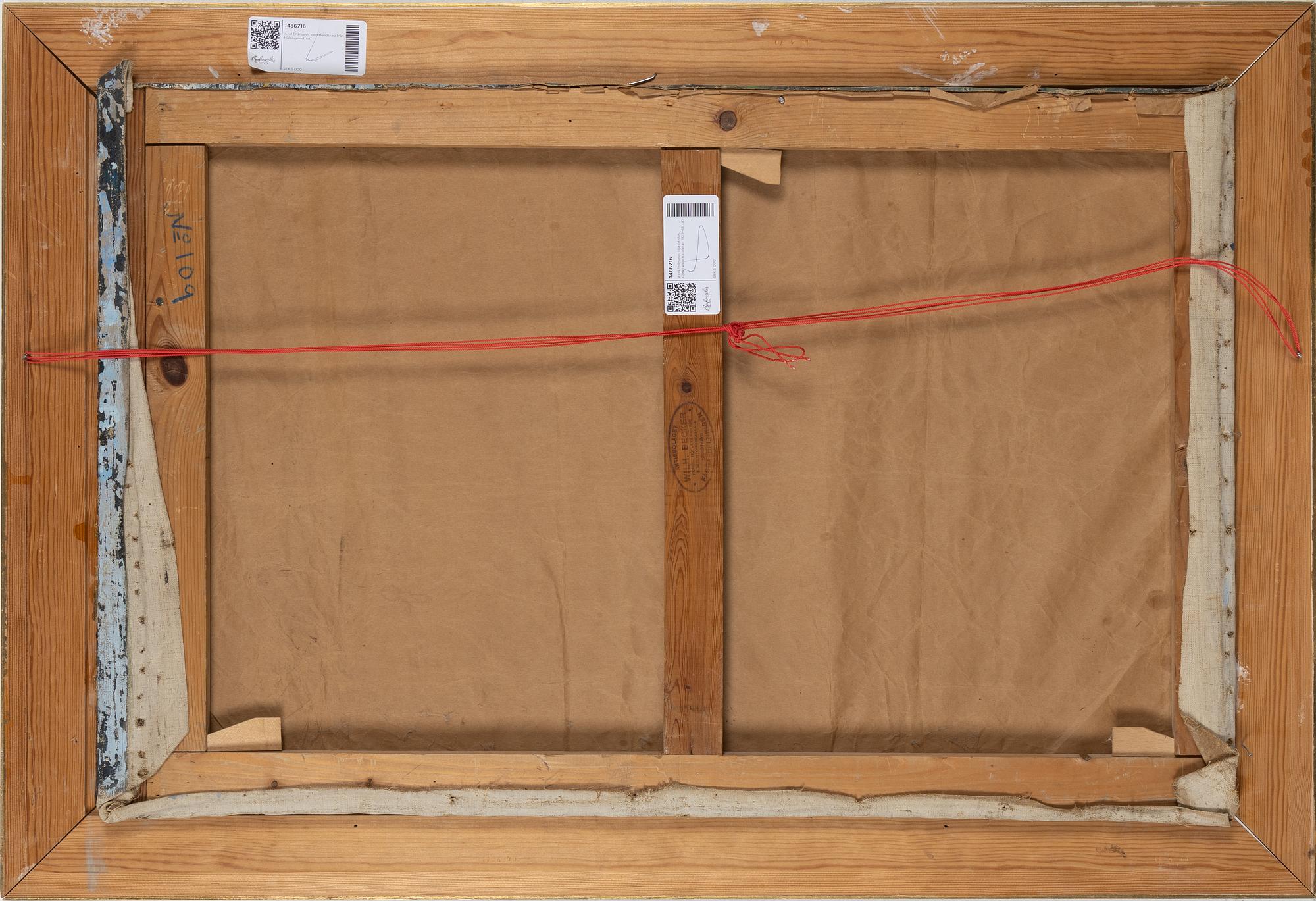 Axel Erdmann, olja på duk, signerad och daterad 1925-48.