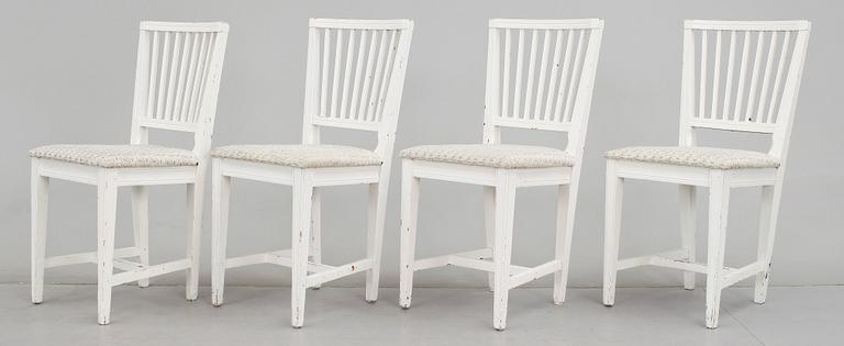 STOLAR, 4 st, gustaviansk stil, sannolikt runt 1900.