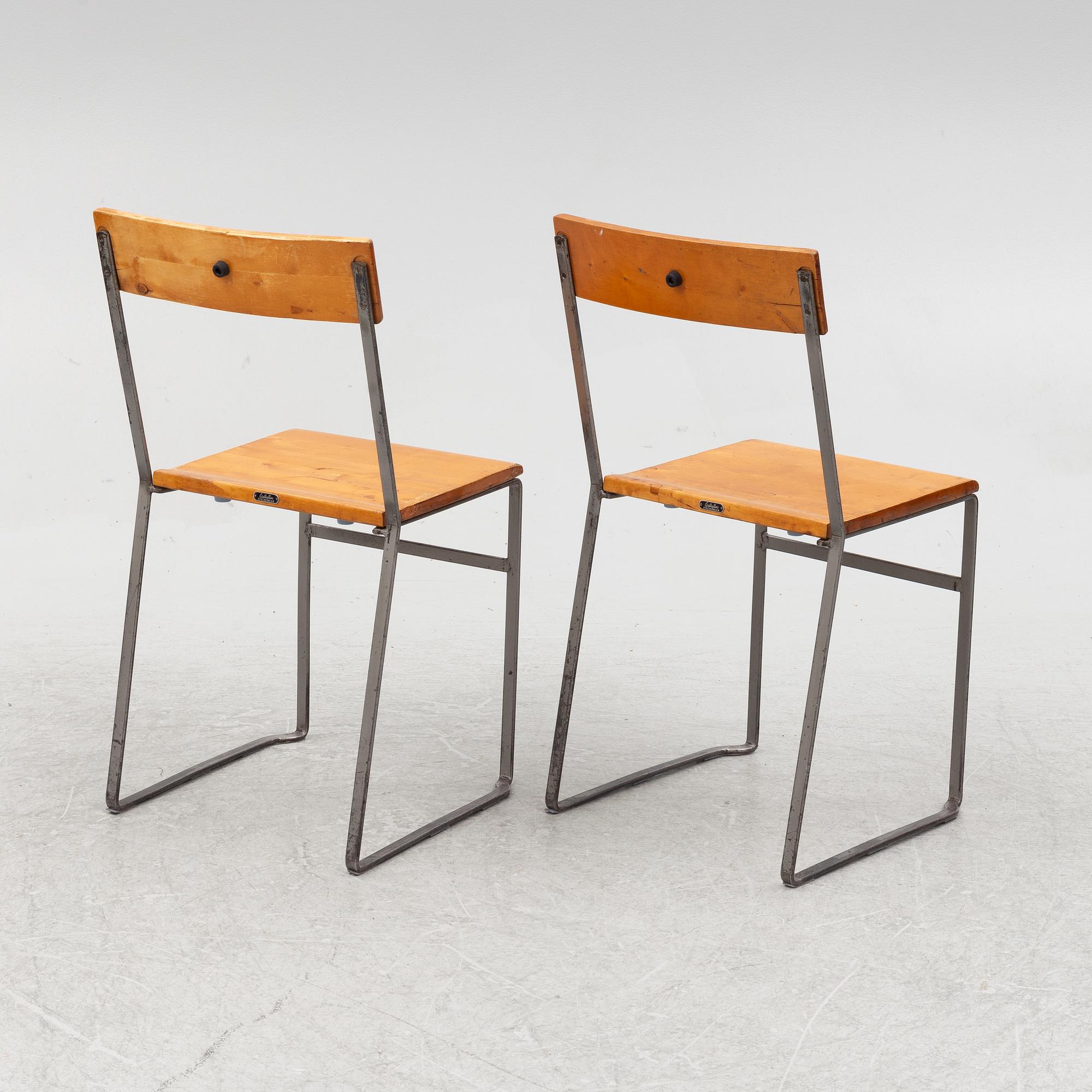Chairs, a pair, variant of model 6, Grythyttan, mid-20th century.