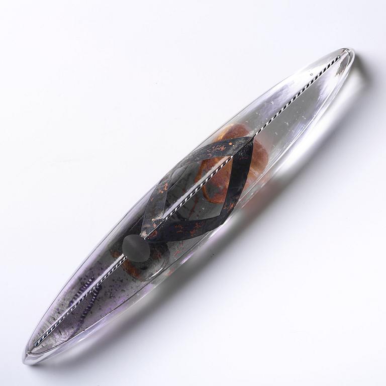 Bertil Vallien, a unique "Voyage XXV" cast glass sculpture, Kosta Boda, Sweden 2019.