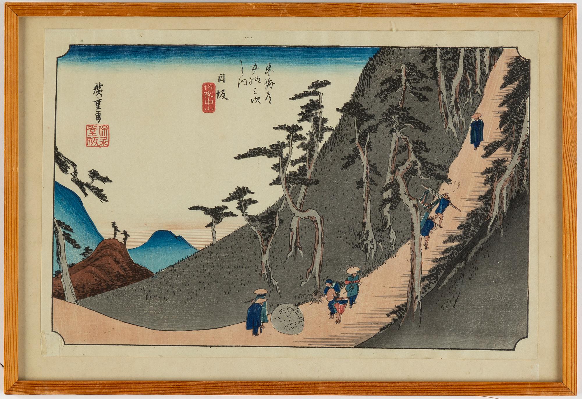 Ando Utagawa Hiroshige, efter, träsnitt, Japan, 1800-tal.