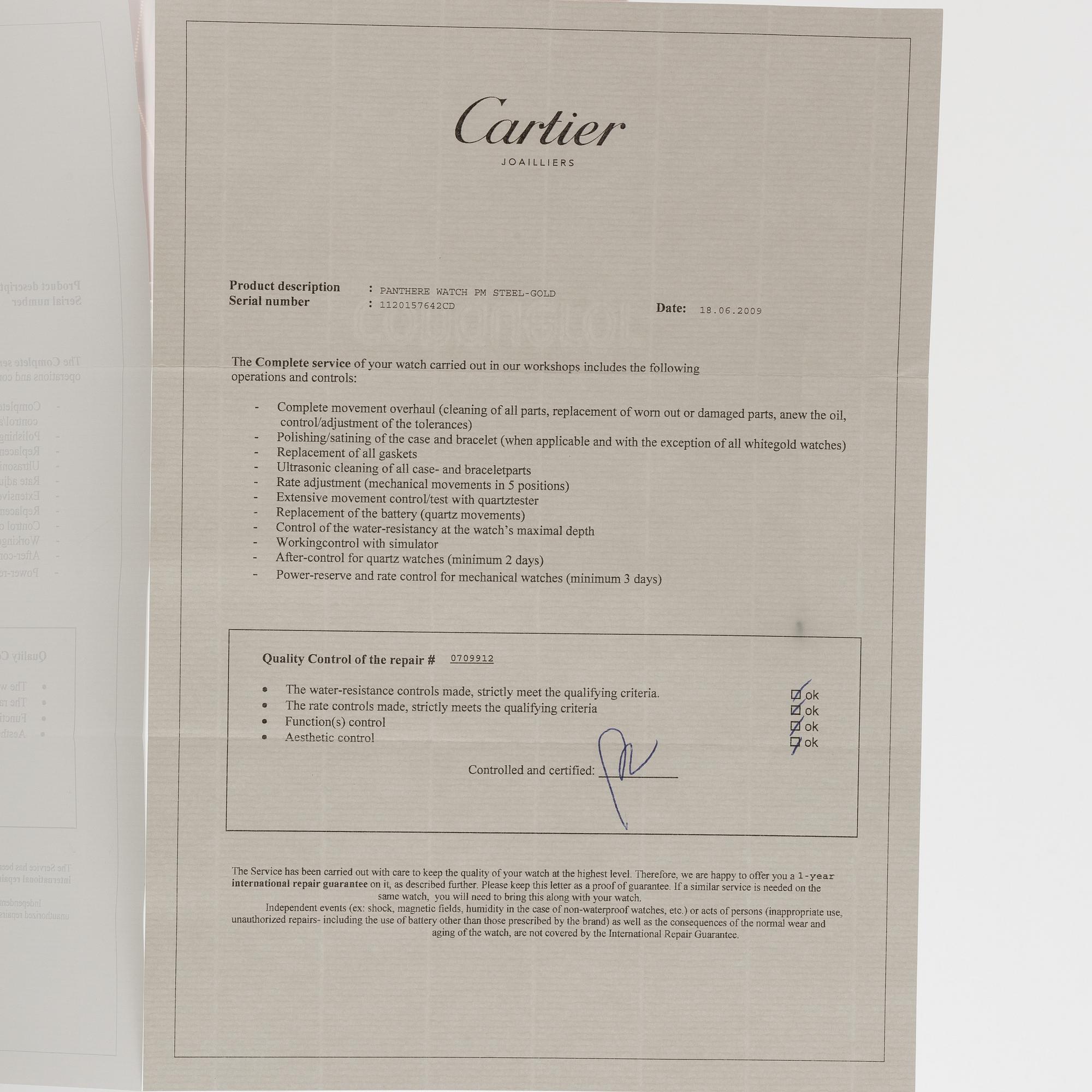 Cartier, Panthère, armbandsur, 21,5 x 21,5 (29,5) mm.