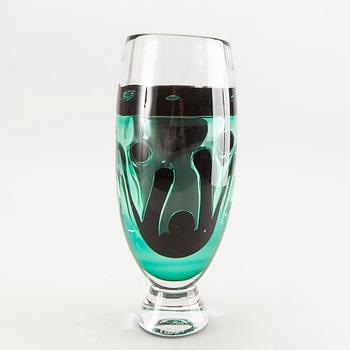 Bengt Edenfalk, a signed and dated glass vase.