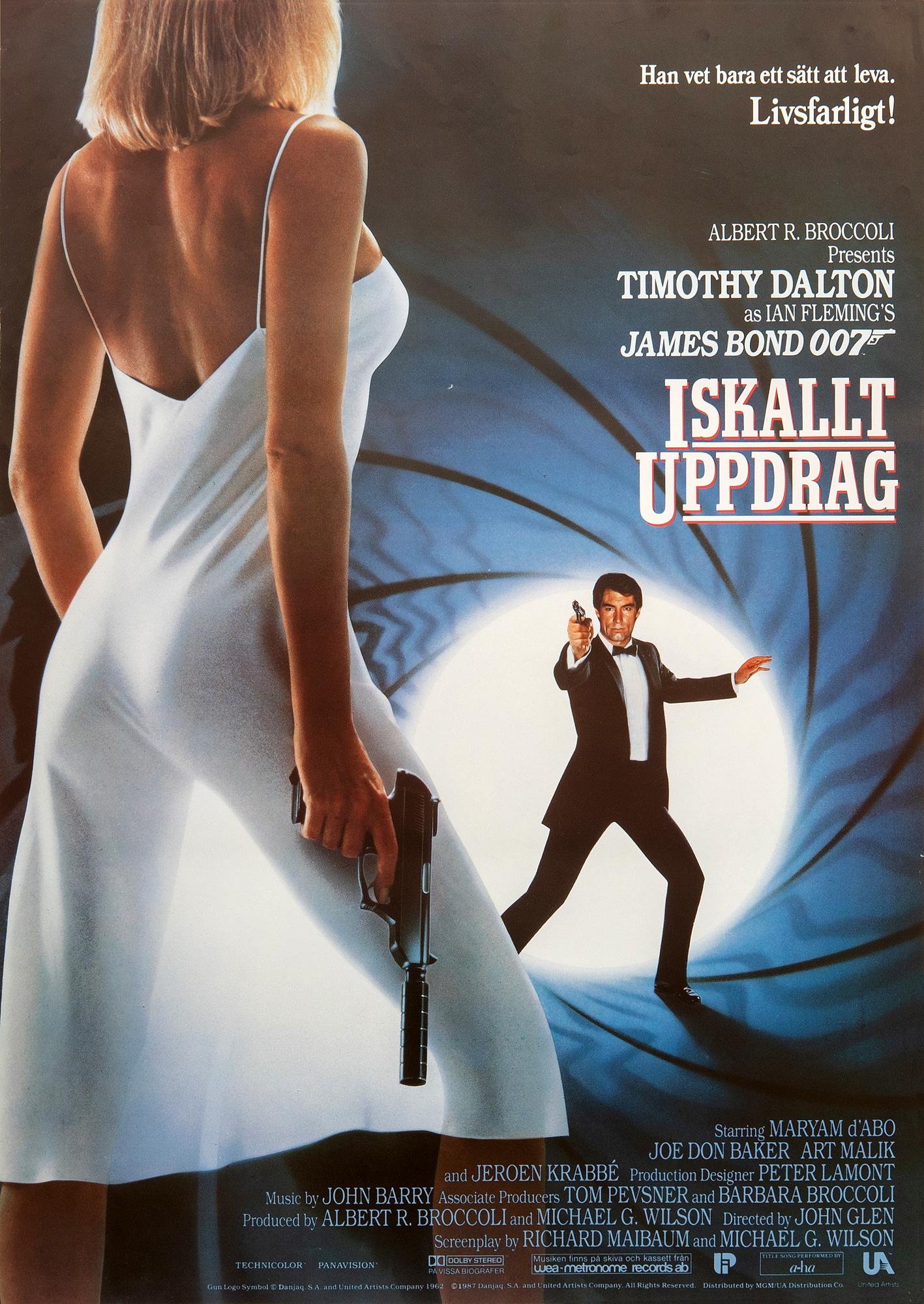 Filmaffisch James Bond "Iskallt Uppdrag" (The Living Daylights").