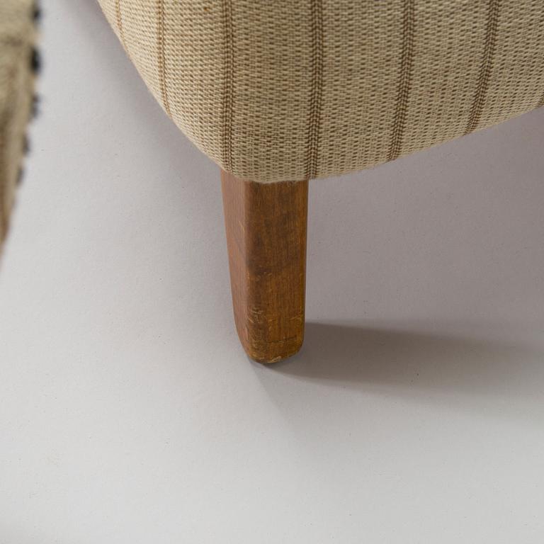 Flemming Lassen, fåtöljer, ett par, tillverkad av Asko 1952-1956.