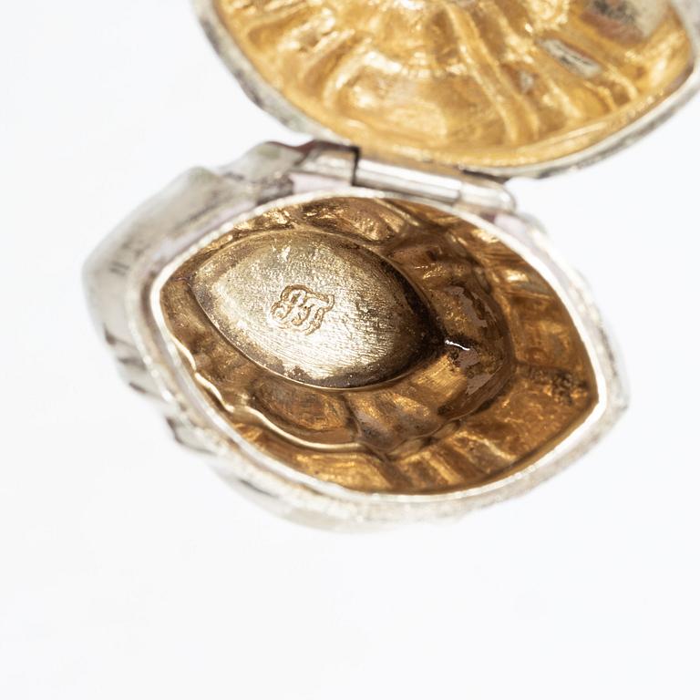 Scent box, silver, mark of Poul Jensen Theilgaard, Odense, Denmark (active 1795-1820).