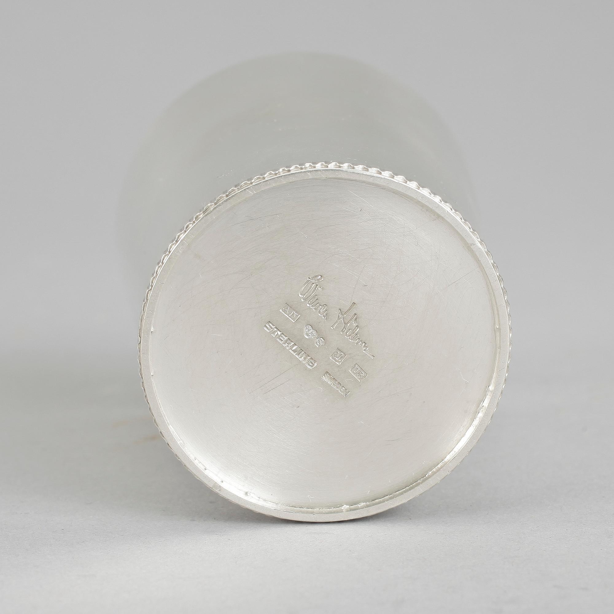 BÄGARE, silver, Wiwen Nilsson, Lund, 1946, vikt ca 116g.