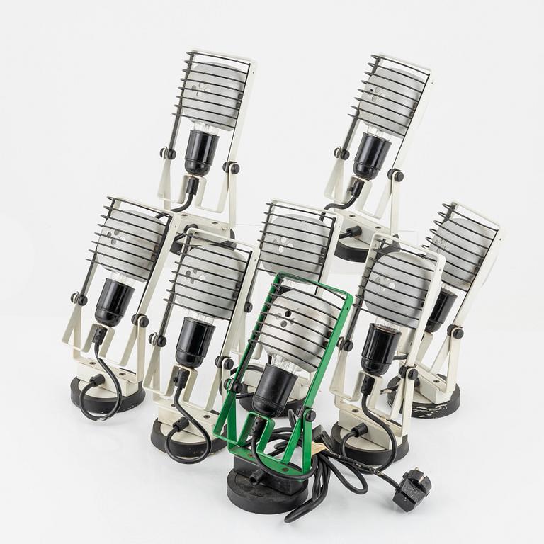A set of eight  'Sintesi Faretto Sconces' wall lights by Ernesto Gismondi for Artemide.