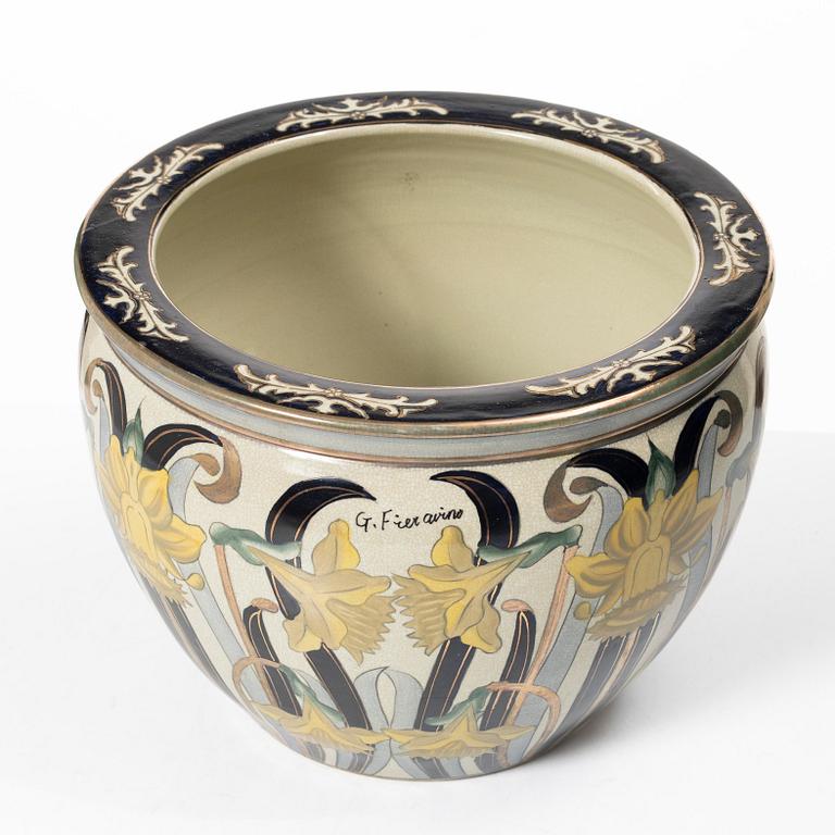 Outer covers, a pair, porcelain, G Fieravino, Italy, late 20th century.