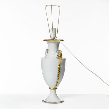 Table lamp, porcelain, Rosenthal, 20th century.