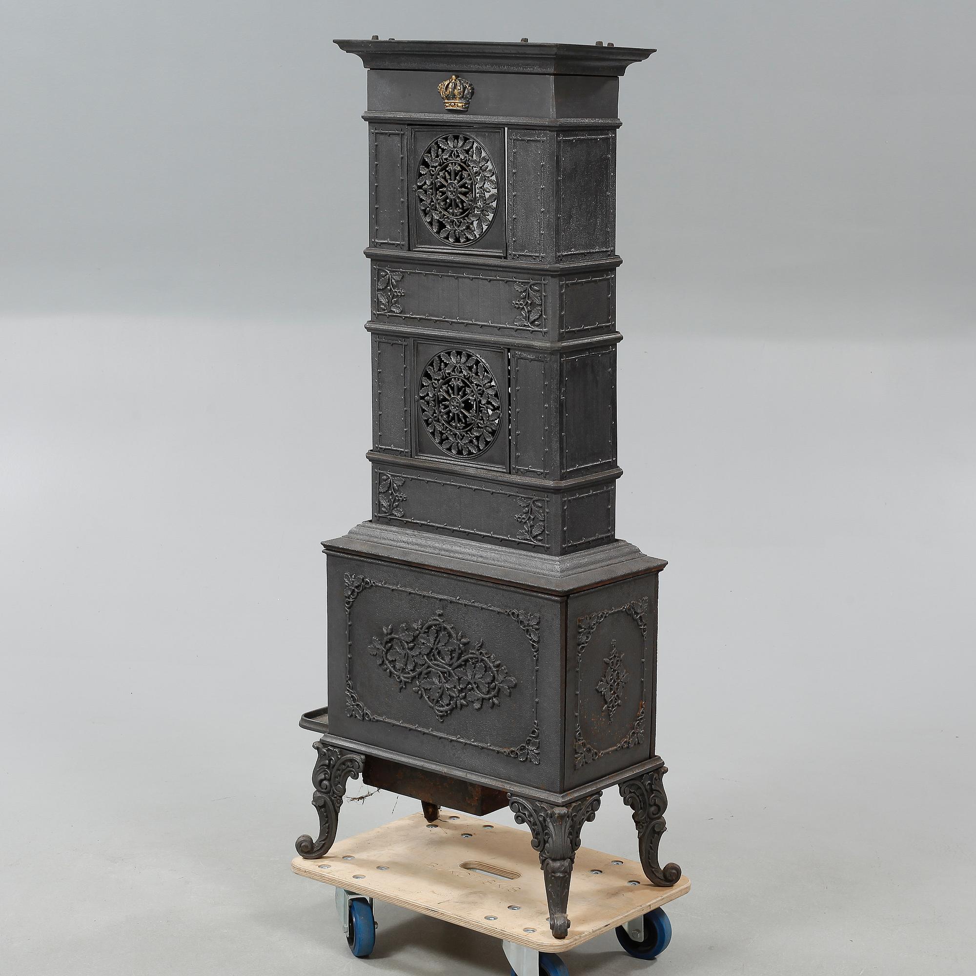 Kamin, gjutjärn, 1900-talets första hälft.