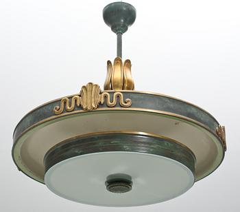 TAKLAMPA, art deco, 1920/30-tal, höjd ca 70 cm.