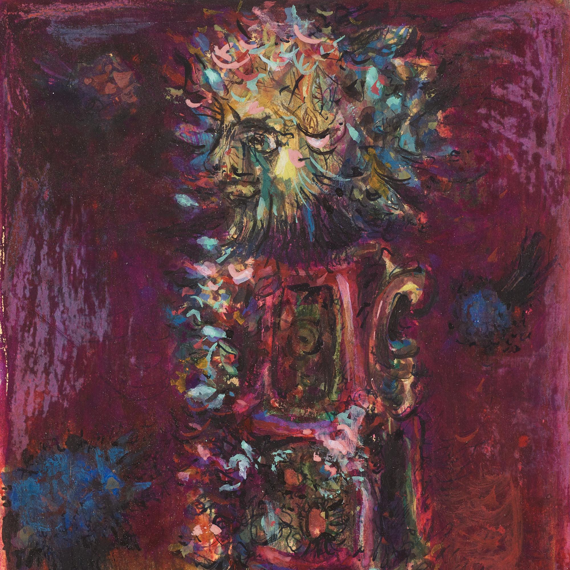 CO Hultén, mixed media on board, signed and executed 1946.