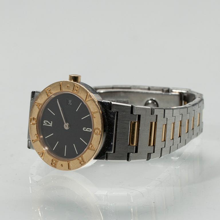 ARMBANDSUR, dam, Bulgari, guld och stål. 1900-luvun loppu.