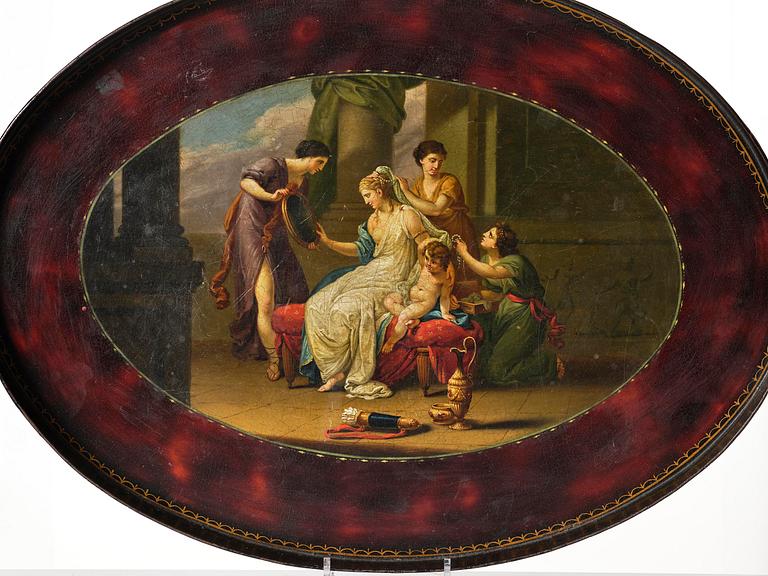 A Regency tole-peinte tray, early 19th century.
