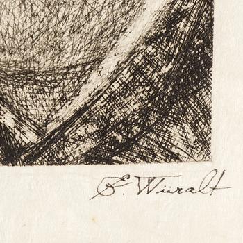 EDUARD WIIRALT, etching, signed and signed and dated 1948 and dated a verso 4 août 1948.