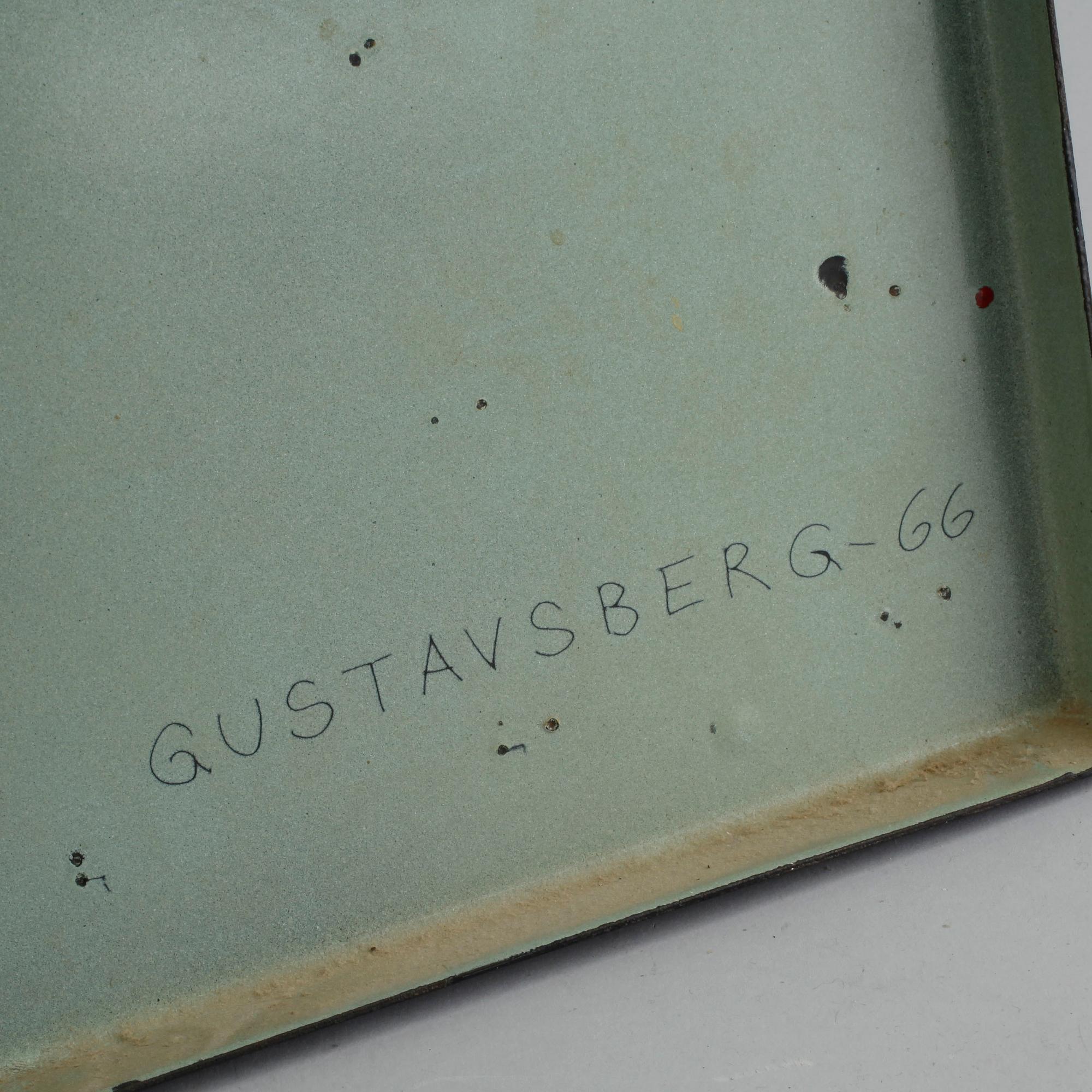 BENGT BERGLUND, emaljtavla, Gustavsberg, -66, signerad.