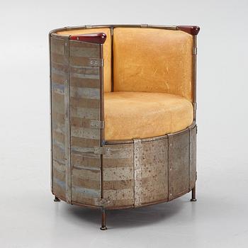 Mats Theselius, an 'Älgskinnsfåtöljen' lounge chair, Källemo, ed. 311/360, Sweden post 1991.