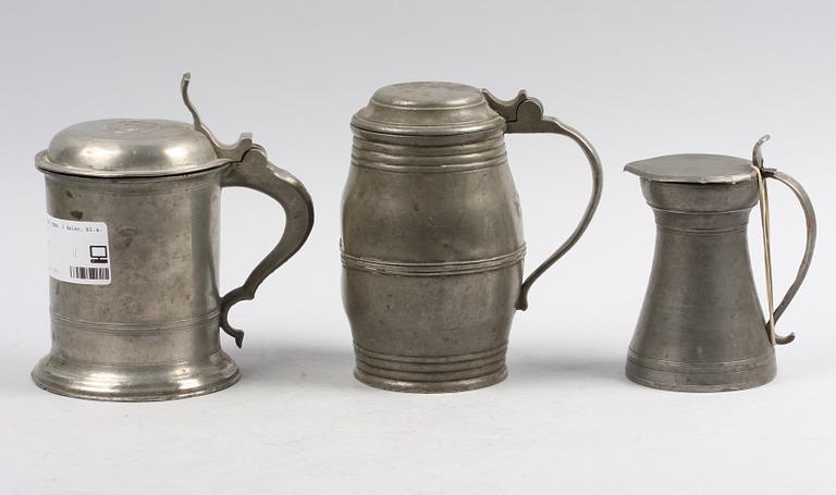 PARTI TENN, 3 delar, bl.a. 1800-tal.
