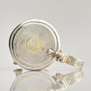 A Swedish early 18th century parcel-gilt silver tankard, mark of Bengt Collin, Uppsala (active 1699-1755).
