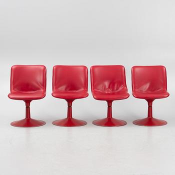 Yrjö kukkapuro, a "Saturnus" table and four chairs, Haimi, Finland, 1970's.