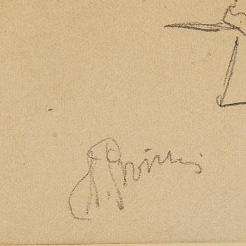 Ilja Jefimovitj Repin, a pencil drawing, signed and numbered  19.