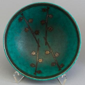 WILHELM KÅGE, skålar, 2 st, stengods, "Argenta", Gustavsberg, 1900-talets andra hälft.