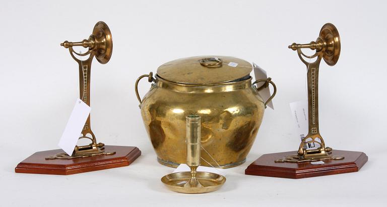 PARTI METALL, 4 delar, 1800/1900-tal.