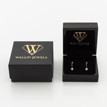 Eight-cut diamond ball earrings.