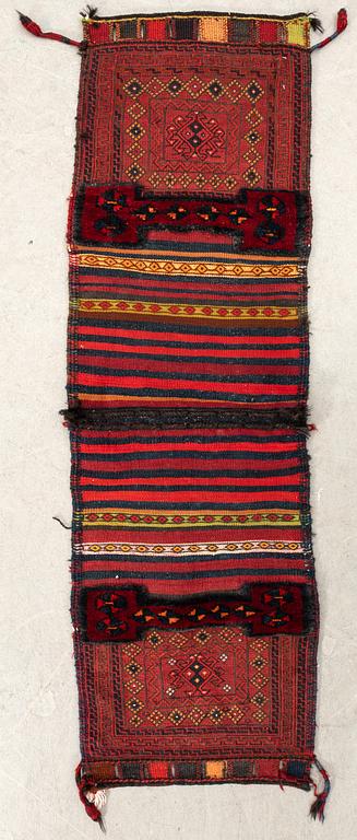 Rug/Saddlebag Bachtiari khorjin semi-antique approx. 178x55 cm.