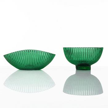Arthur Percy, a 'Swedish Modern' glass service, "Reffla", Gullaskruf, the model designed in 1952 (110 pieces).