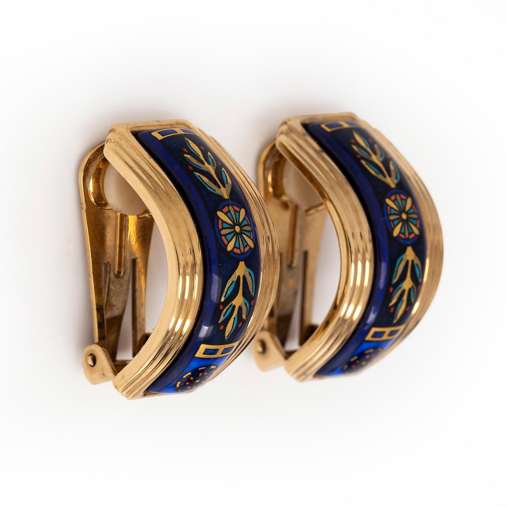 Michaela Frey, armband, halssmycke, örhängen, förgylld metall, emalj, Österrike.