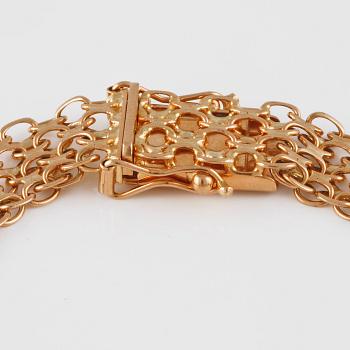 ARMBAND 18K, D Ekström, Falköping, 1981. Vikt 11,2 gram.