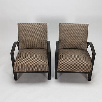Maija Heikinheimo, a pair of 1930's 'Helvi' armchairs for Asko Finland.