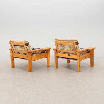 Yngve Ekström, armchairs a pair, from the "Kontra" series, Swedese Möbler AB, 1960s/70s.