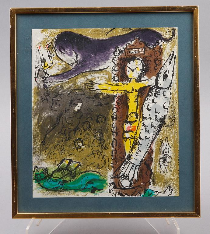 MARC CHAGALL, efter, litografiskt tryck.