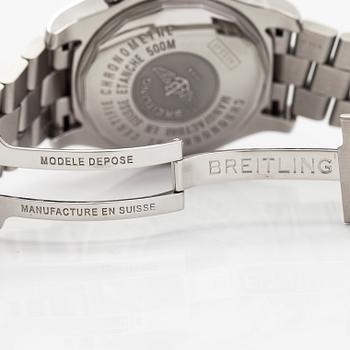 Breitling, Superocean, chronometre, 500m, wristwatch, 44 mm.