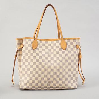 LOUIS VUITTON, a Damier Azur 'Neverfull MM' handbag, 2013.