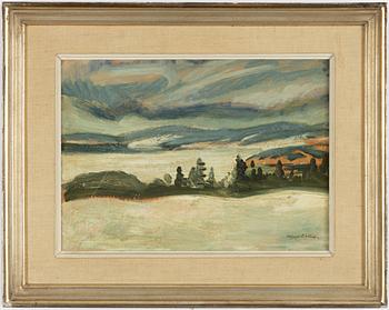 Helmer Osslund, Vinterbild med blåa moln.