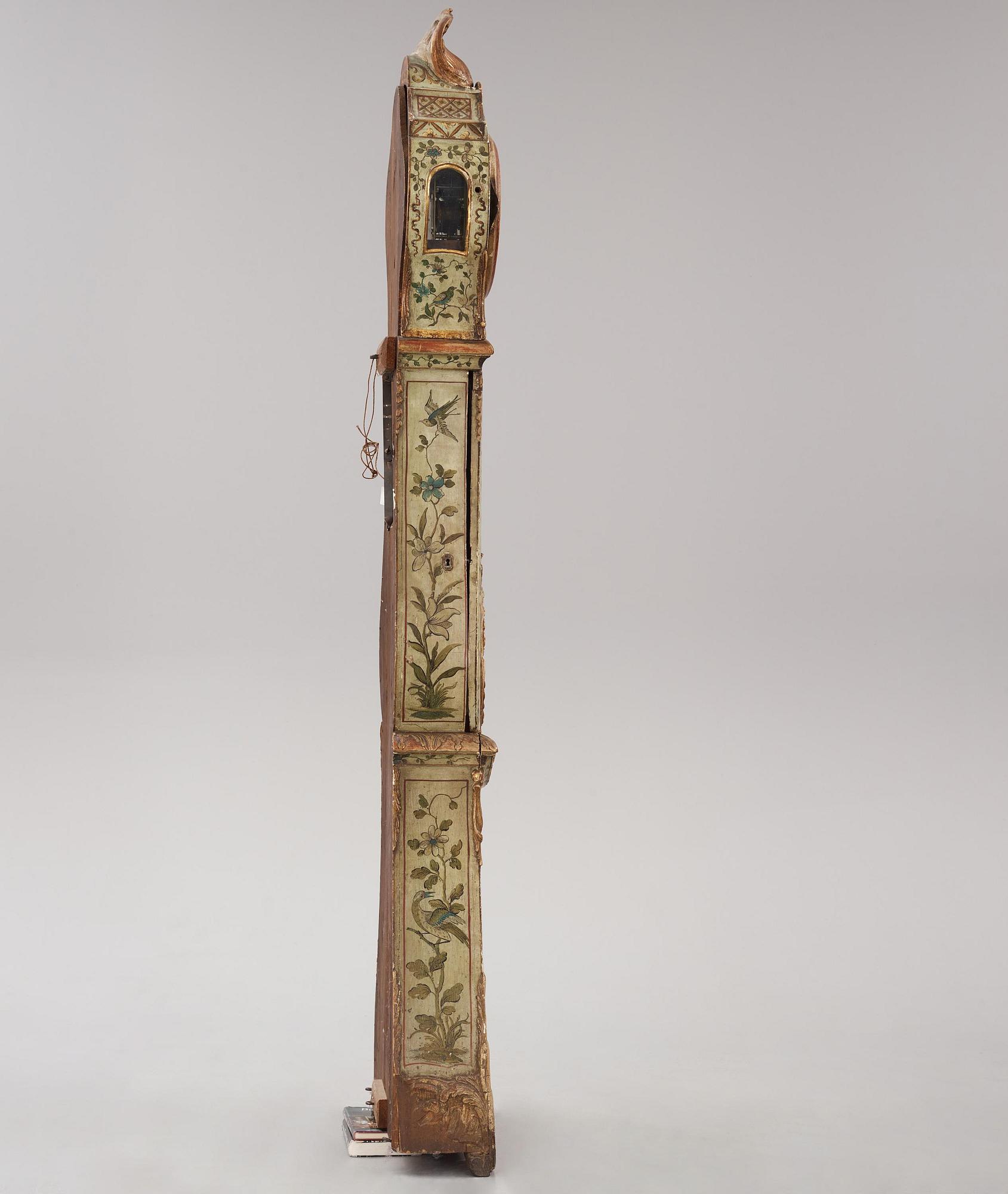 Golvur, av Petter Ernst (urmakare i Stockholm 1753-84), Rokoko.